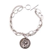 Messing Armbanden, silver plated, voor vrouw, 17mm, Lengte Ca 7.09 inch, Verkocht door PC