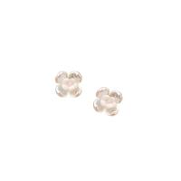 Hars Earring, Bloem, mode sieraden & voor vrouw, wit, 10mm, Verkocht door pair