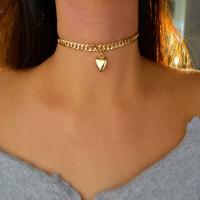 Ожерелье Мода Choker, цинковый сплав, Сердце, Другое покрытие, Женский, Много цветов для выбора, длина Приблизительно 11.81 дюймовый, продается PC