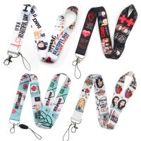 Cell Phone Lanyard, Polyester, med Zinc Alloy, flere farver til valg, 25x460mm, Solgt af PC