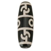 Natuurlijke Tibetaanse Agaat Dzi Beads, Ovaal, DIY & two tone, 11x40x11mm, Gat:Ca 2.5mm, 10pC's/Lot, Verkocht door Lot