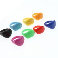 Anello di barretta Bambini, resina, per i bambini, colori misti, 21x21x14mm, 100PC/borsa, Venduto da borsa