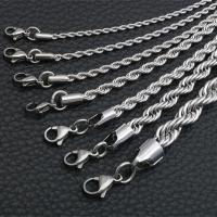 Stainless Steel Chain halskæde, poleret, Fransk reb kæde & du kan DIY & Unisex, Solgt af PC