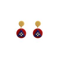 Pendientes de Resina, chapado en color dorado, diferentes estilos para la opción & para mujer, color mixto, 38x21mm, 10parespareja/Grupo, Vendido por Grupo