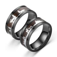 Rozsdamentes acél Finger Ring, Stainless Steel, divat ékszerek & egynemű & különböző méretű a választás & különböző modellek a választás, 8mm, Által értékesített PC