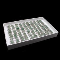 Gemstone Finger Ring, liga de zinco, with Aventurina verde, Ajustável & unissex, cores misturadas, 200x200x30mm, 100PCs/box, vendido por box