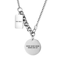 Titanium Staal Trui Ketting, gepolijst, verschillende grootte voor keus & met brief patroon & voor vrouw, Verkocht door PC