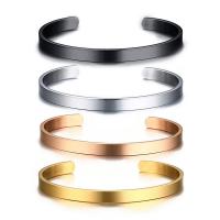 Stainless Steel Cuff Bangle, mode smykker & for kvinde, flere farver til valg, Solgt af PC