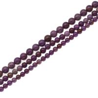 Natural Lepidolite Beads Round DIY purple Sold Per 38 cm Strand