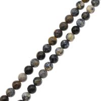 Ocean Jasper Bead, Runde, du kan DIY & forskellig størrelse for valg, brun, Solgt Per 38 cm Strand