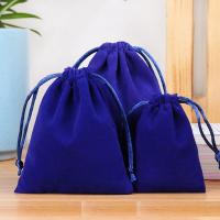 velours de coton Sac drawstring, plus de couleurs à choisir, Vendu par PC