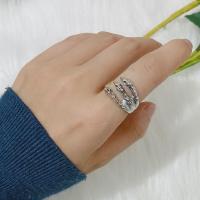 Zinc Alloy Manchet Finger Ring, plated, mode sieraden & uniseks, oorspronkelijke kleur, Verkocht door PC