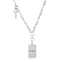 Titanium Steel Sweater Necklace polished & with letter pattern & for man Sold By PC