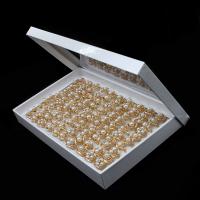 Anel de dedo do rhinestone, liga de zinco, with pérola, para mulher & com strass, dourado, 200x20x30mm, 100PCs/box, vendido por box