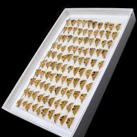 Anel de liga de zinco, Borboleta, para mulher, dourado, 20x20x3mm, 100PCs/box, vendido por box