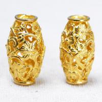 Holle Brass Beads, Messing, DIY, oorspronkelijke kleur, nikkel, lood en cadmium vrij, 12.50x13x24mm, Gat:Ca 5.5mm, Verkocht door PC