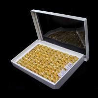 Zinklegering ringen, Zinc Alloy, voor vrouw, gouden, 20x20x3mm, 100pC's/box, Verkocht door box