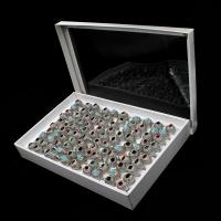 Resin ringen, Zinc Alloy, met Hars, voor vrouw, gemengde kleuren, 20x20x3mm, 100pC's/box, Verkocht door box