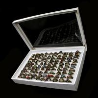 Anel de dedo do rhinestone, liga de zinco, para mulher & com strass, dourado, 20x20x3mm, 100PCs/box, vendido por box