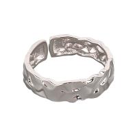 ottone Anelli Cuff, placcato, Regolabile & martellato, nessuno, 5.10mm, Misura:14, Venduto da PC