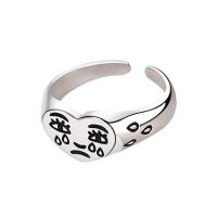 Žalvarinis Cuff Finger Ring, sidabro spalva padengtas, Reguliuojamas & įvairių stilių pasirinkimas, 2.30mm, Pardavė PC