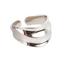 Messing Cuff fingerring, forgyldt, Justerbar & for kvinde, flere farver til valg, 4.60mm, Solgt af PC