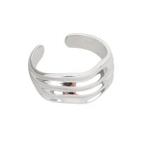 Messing Cuff fingerring, forgyldt, Justerbar & for kvinde, flere farver til valg, 9.20mm, Solgt af PC