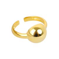 Messing Cuff fingerring, forgyldt, Justerbar & for kvinde, flere farver til valg, 11mm, Solgt af PC