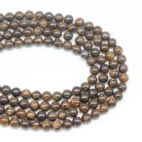 Bronzite steenkralen, Bronzite Stone, Ronde, DIY & verschillende grootte voor keus, koffie kleur, Per verkocht 38 cm Strand