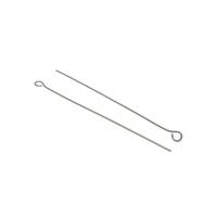 RVS Eyepins, 304 roestvrij staal, oorspronkelijke kleur, 0.60x50mm, Gat:Ca 2mm, Ca 7692pC's/KG, Verkocht door KG