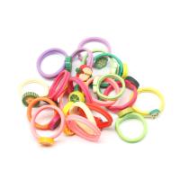 Kinderen Finger Ring, Hars, voor kinderen, multi-gekleurde, 190x190x50mm, 100pC's/Bag, Verkocht door Bag