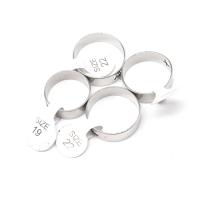 Zink Alloy Finger Ring, för kvinna, silver, 200x200x30mm, 100PC/Bag, Säljs av Bag