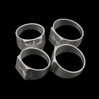 Sinc Alloy Finger Ring, do bhean, airgid, 200x200x30mm, 100ríomhairí pearsanta/Mála, Díolta De réir Mála