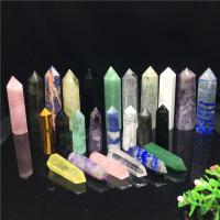 Gemstone Point Decoration Natural stone Hexagonal Crystal Tower Stones 