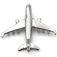 titanium Vedhæng, Titanium Stål, Airplane, sølvfarvet forgyldt, 30x30mm, Solgt af PC