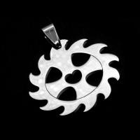 Ciondoli gioielli in acciaio inox, Gear Wheel, colore originale, 33x31x1mm, Venduto da PC