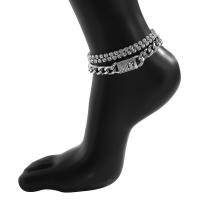 Zink legering enkelbanden, Zinc Alloy, met Aluminium, plated, multilayer & voor vrouw & met strass, meer kleuren voor de keuze, Lengte 10.5 inch, Verkocht door Stel