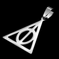 Bijoux pendentifs en acier inoxydable , triangle, couleur originale, 29x30x1mm, Vendu par PC