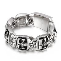 Titanium Staal Armband, mode sieraden & verschillende stijlen voor de keuze & voor de mens, oorspronkelijke kleur, Verkocht door PC