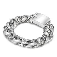 Titanium Staal Armband, mode sieraden & verschillende stijlen voor de keuze & voor de mens, oorspronkelijke kleur, Verkocht door PC