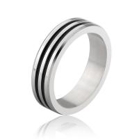 Titan Edelstahl Ringe, Titanstahl, plattiert, unisex & verschiedene Größen vorhanden, keine, 6mm, verkauft von PC