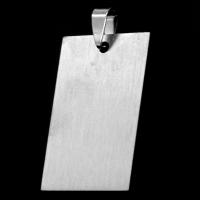 Stainless Steel Pendants Rectangle original color Sold By PC