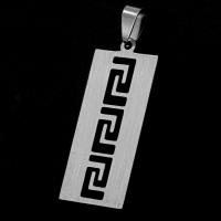 Stainless Steel Pendants Rectangle original color Sold By PC