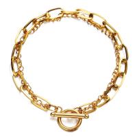 Bracciale gioielli in acciaio inossidabile, acciaio inox, placcato, gioielli di moda & lunghezza differente per scelta & per la donna, nessuno, Venduto da PC