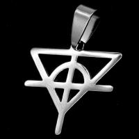 Stainless Steel Pendants Triangle original color Sold By PC