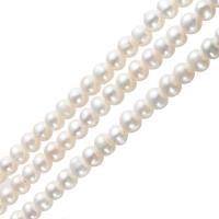 Kartoffel ferskvandskulturperle Beads, Ferskvandsperle, naturlig, hvid, 8-9mm, Hole:Ca. 2mm, Solgt Per 15.3 inch Strand