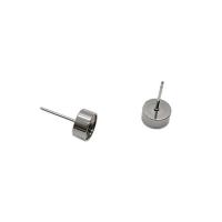 Roestvrij staal Earring Stud Component, gepolijst, verschillende grootte voor keus, 200pC's/Lot, Verkocht door Lot