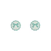 Lo zinco in lega Stud Earring, lega in zinco, per la donna, verde, 2mm, 10Pairspaio/lotto, Venduto da lotto