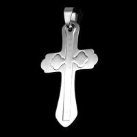 Nerezová ocel Cross Přívěsky, Nerez, Kříž, Původní barva, 46x28x1mm, Prodáno By PC