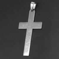 Nerezová ocel Cross Přívěsky, Nerez, Kříž, Původní barva, 52x30x1mm, Prodáno By PC